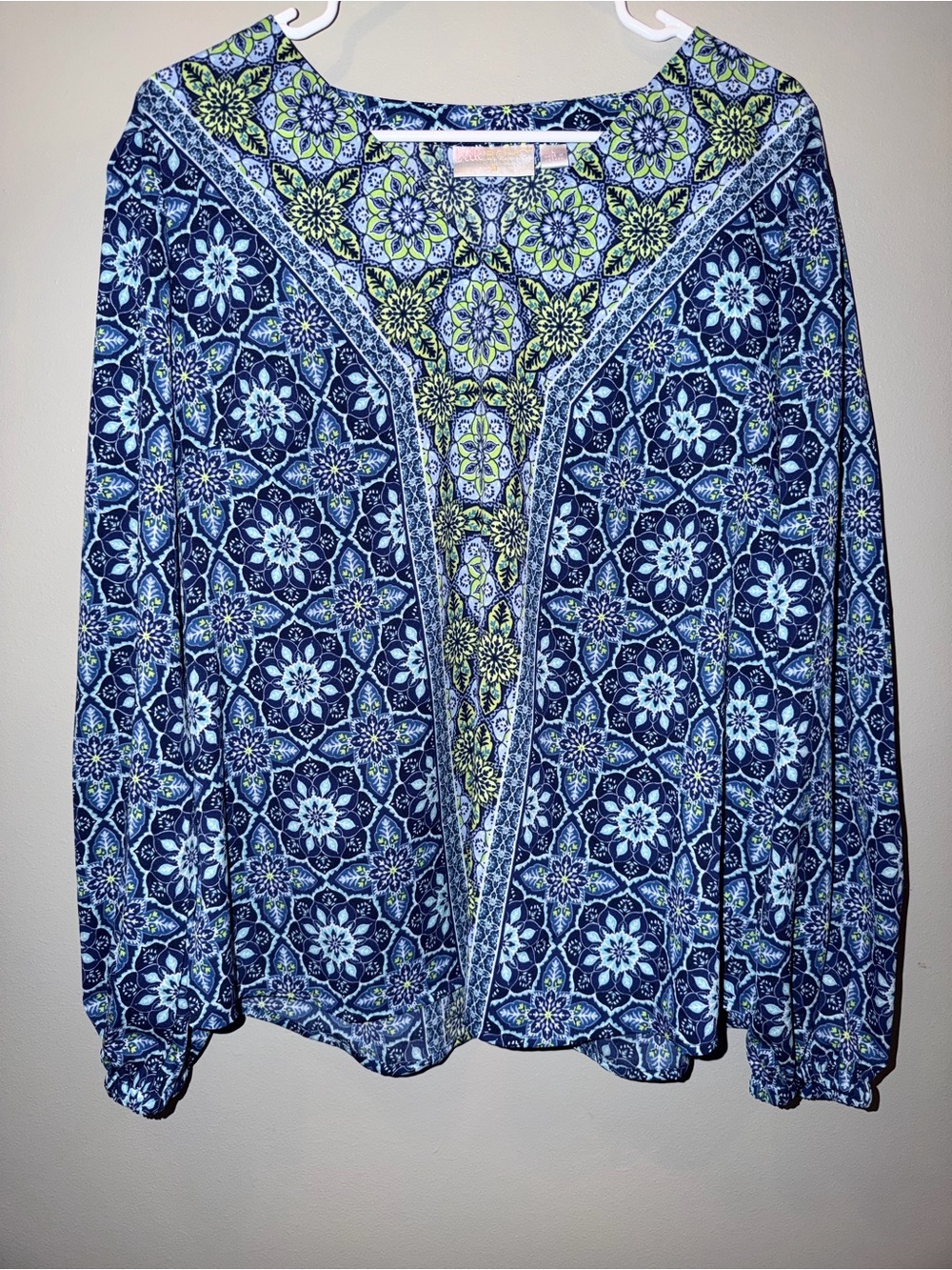 Belle Boho by Kim Gravel “Find Your Fire” boho chic blouse size Large